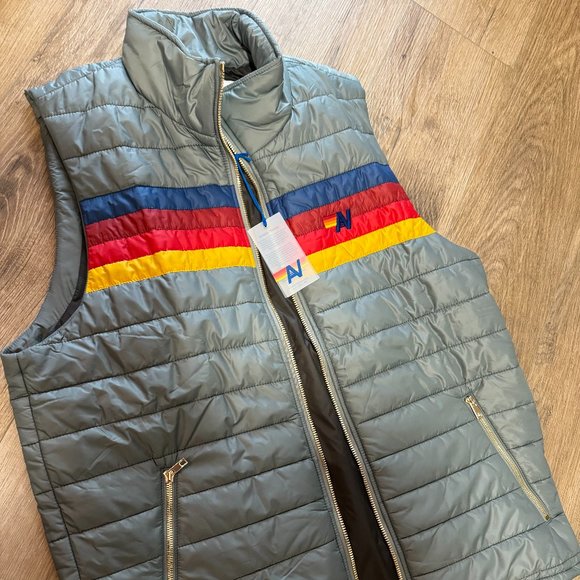 Aviator Nation Other - 🆕 Aviator Nation Unisex Classic OG 4 Stripe Puffer Bubble Outerwear Vest NWT